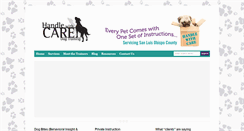 Desktop Screenshot of handlewithcaredogtraining.com